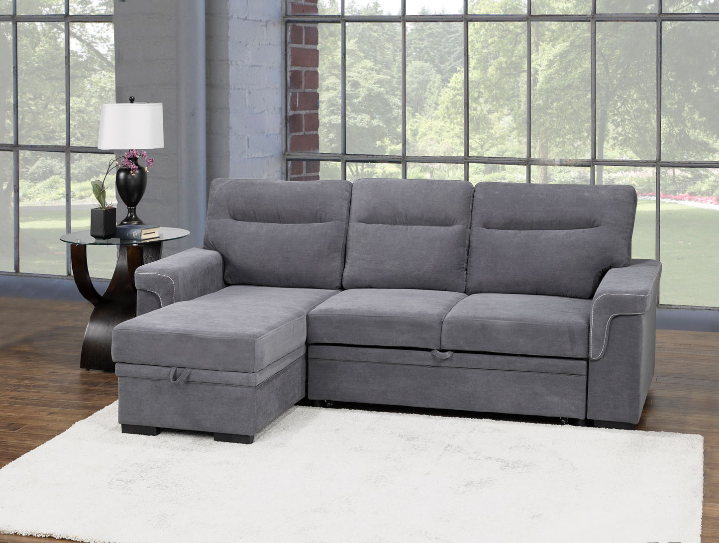 SOFA BED, LIGHT GREY