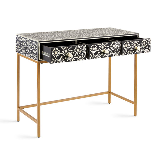 Table console Augustine avec incrustations d'os