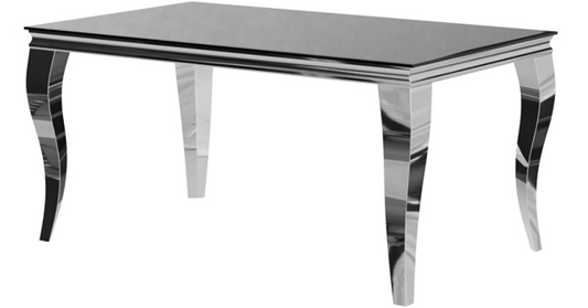 Petite table à manger blanche en marbre Kennedy (63" x 35,5")
