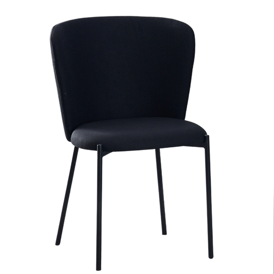Lisa Dining Chair with Breathable Fabric and Metal Legs