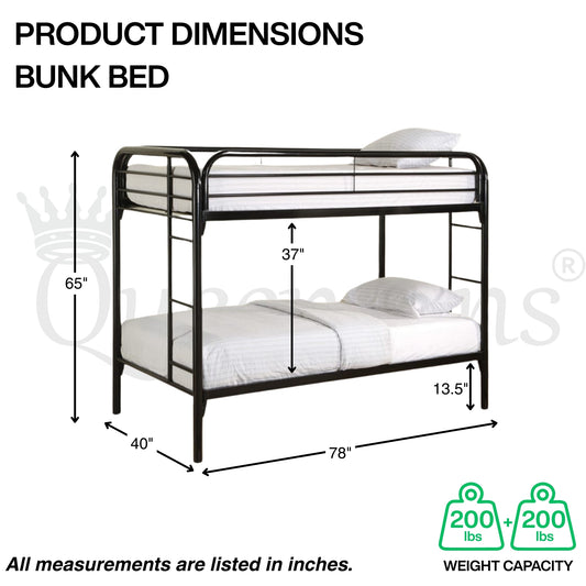 Metal Bunk Bed Single/Single