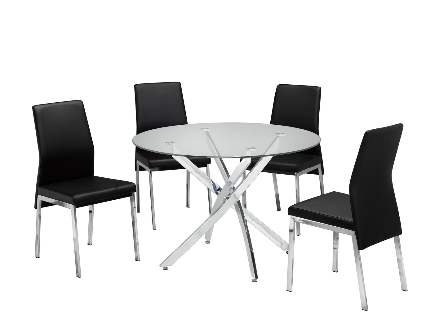 5-PIECE DINING SET - BLACK