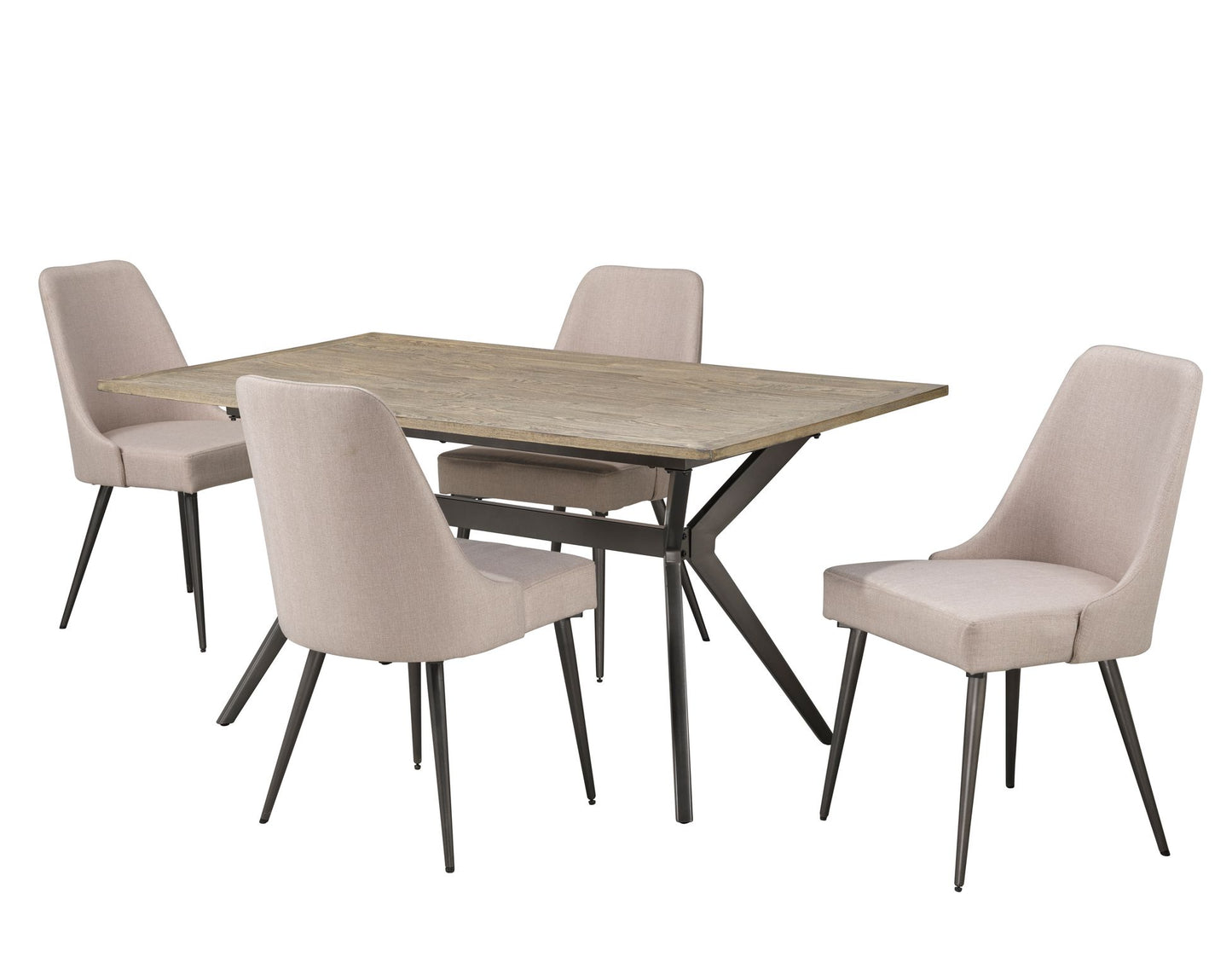 5-PIECE DINING SET - BEIGE