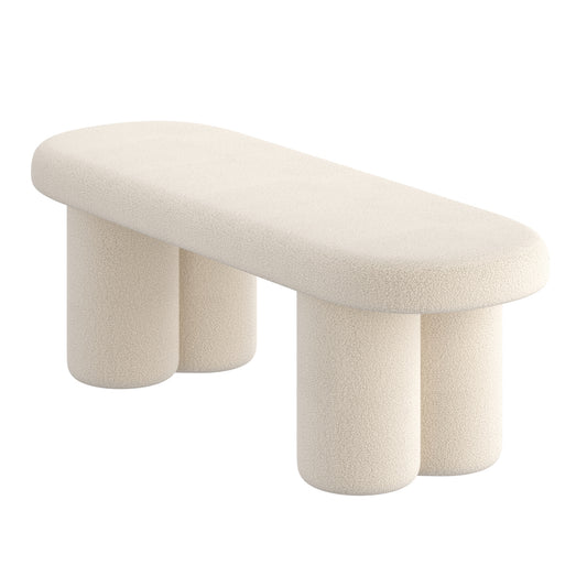 Banc Azoro en Boucle Crème