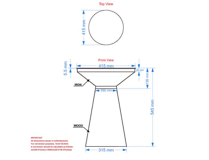 Boden Accent Table in Black and Walnut