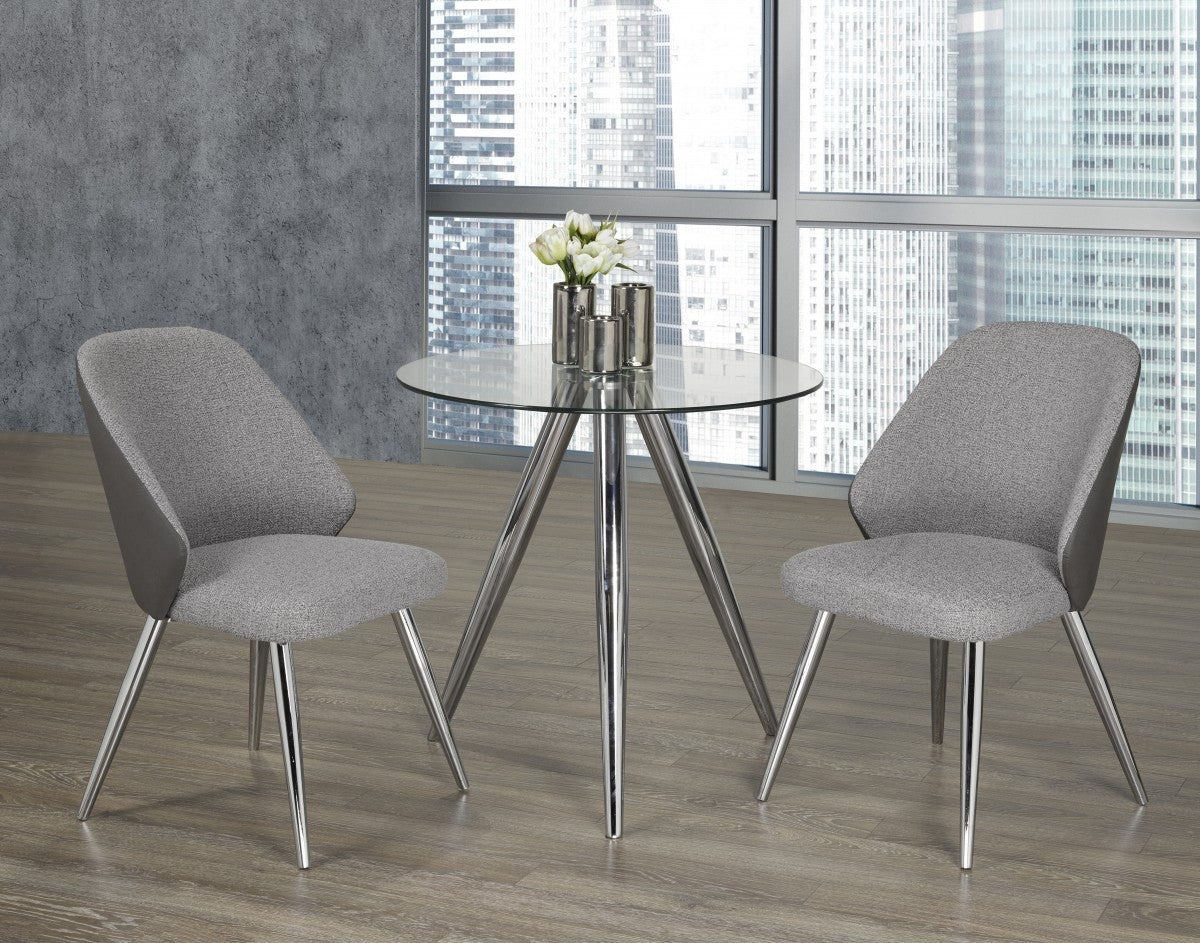 3-PIECE DINING SET - GREY