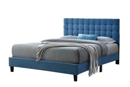Washington Bed (Queen) (Fabric Blue)