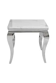 Kennedy Chrome Marble End Table (24x24)