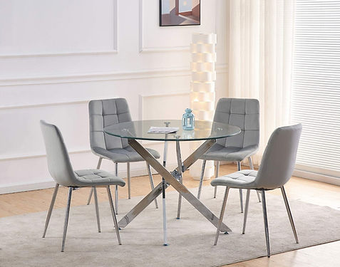 Sword DINING SET (Table + 4 Chairs)