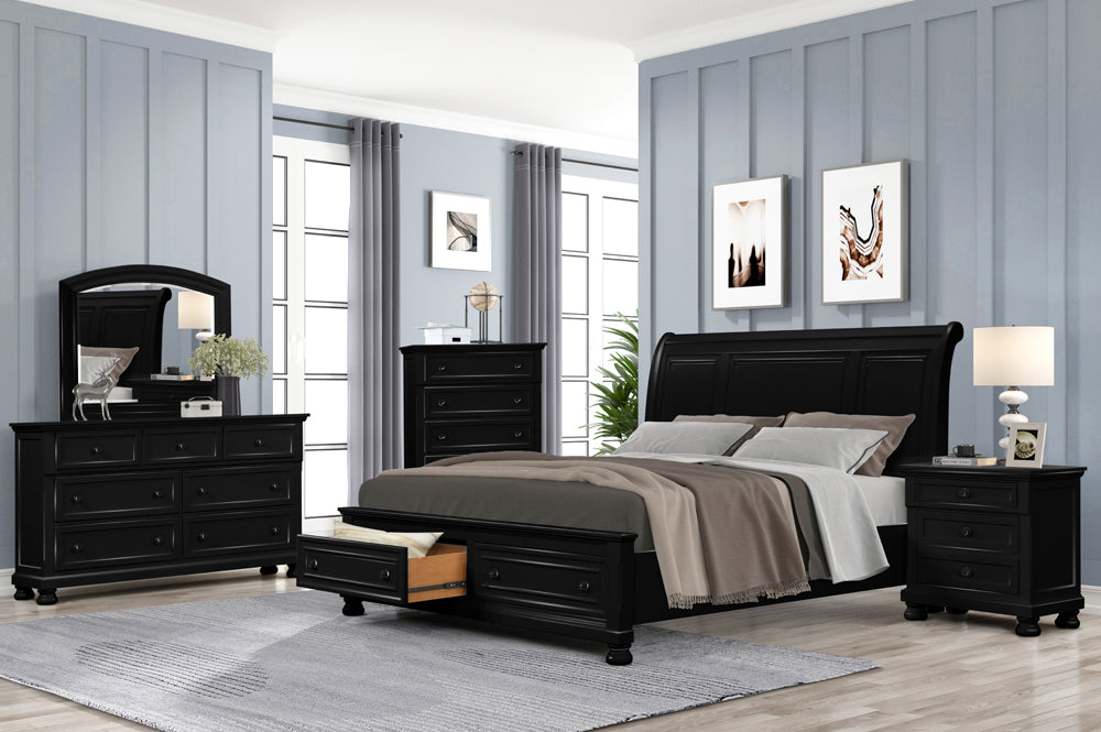 CHARLEY BEDROOM SET (BLACK/WHITE)