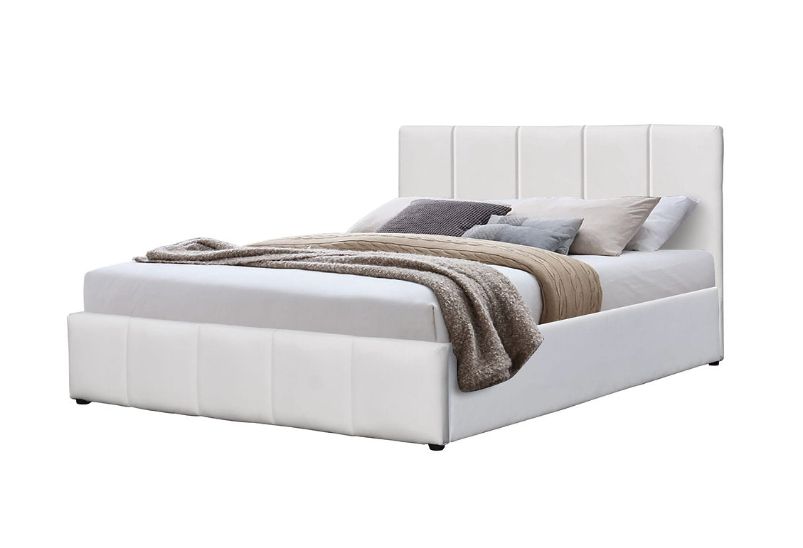 Frankfurt Lift Top Storage Bed Queen White