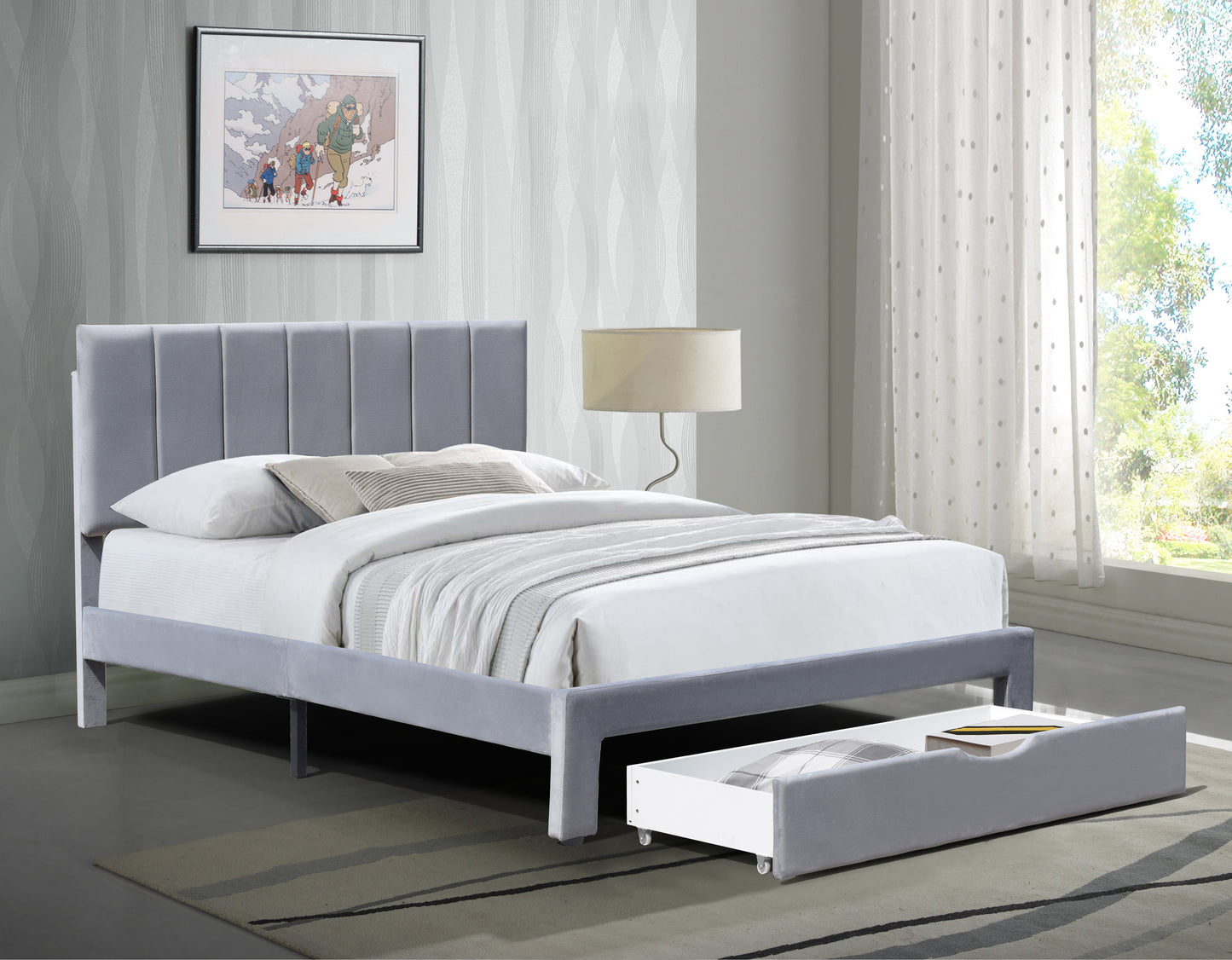 Miami Bed with Storage Drawer