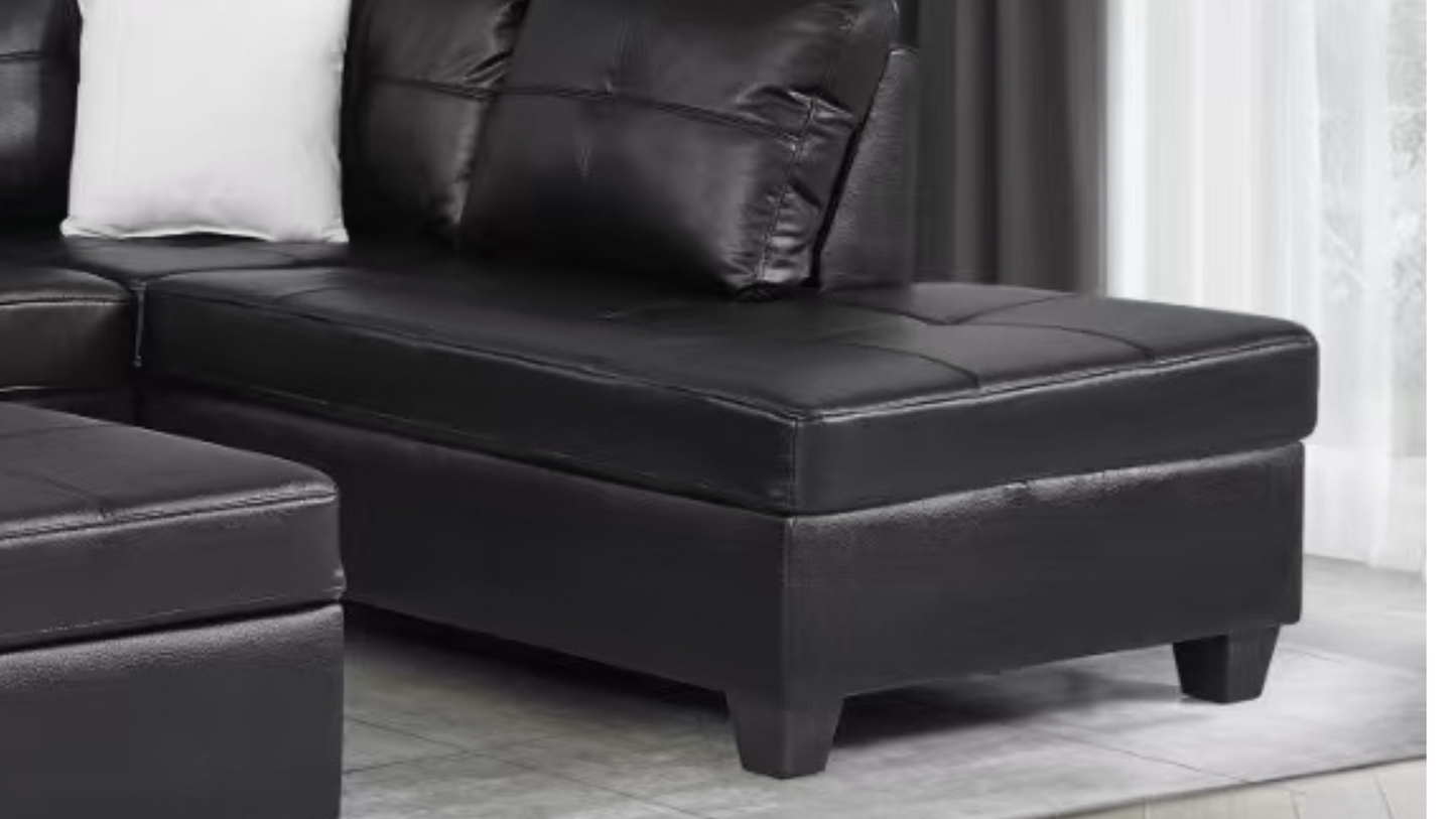 Gel University Sectional with Storage Ottoman (RHF)