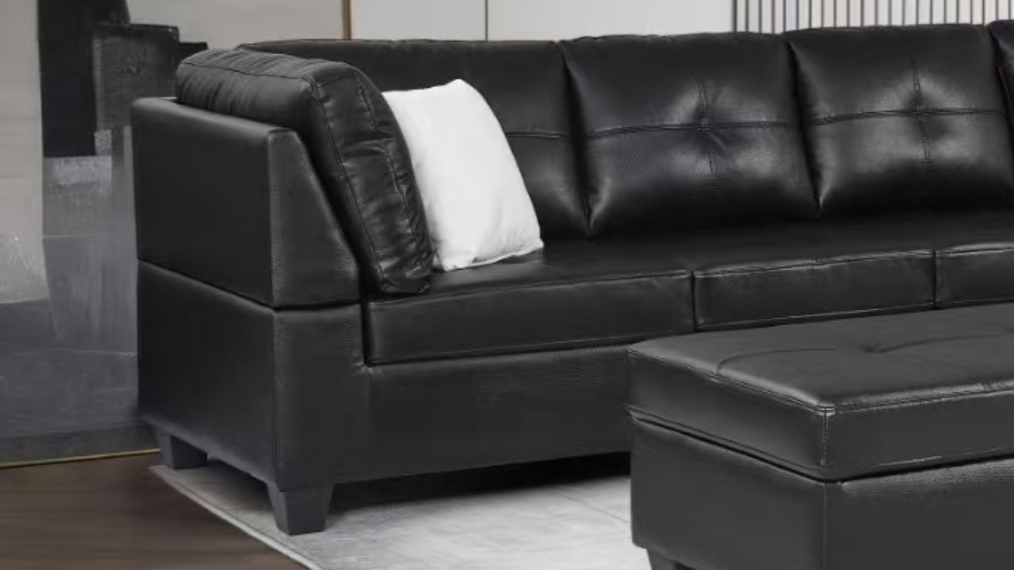 Gel University Sectional with Storage Ottoman (RHF)