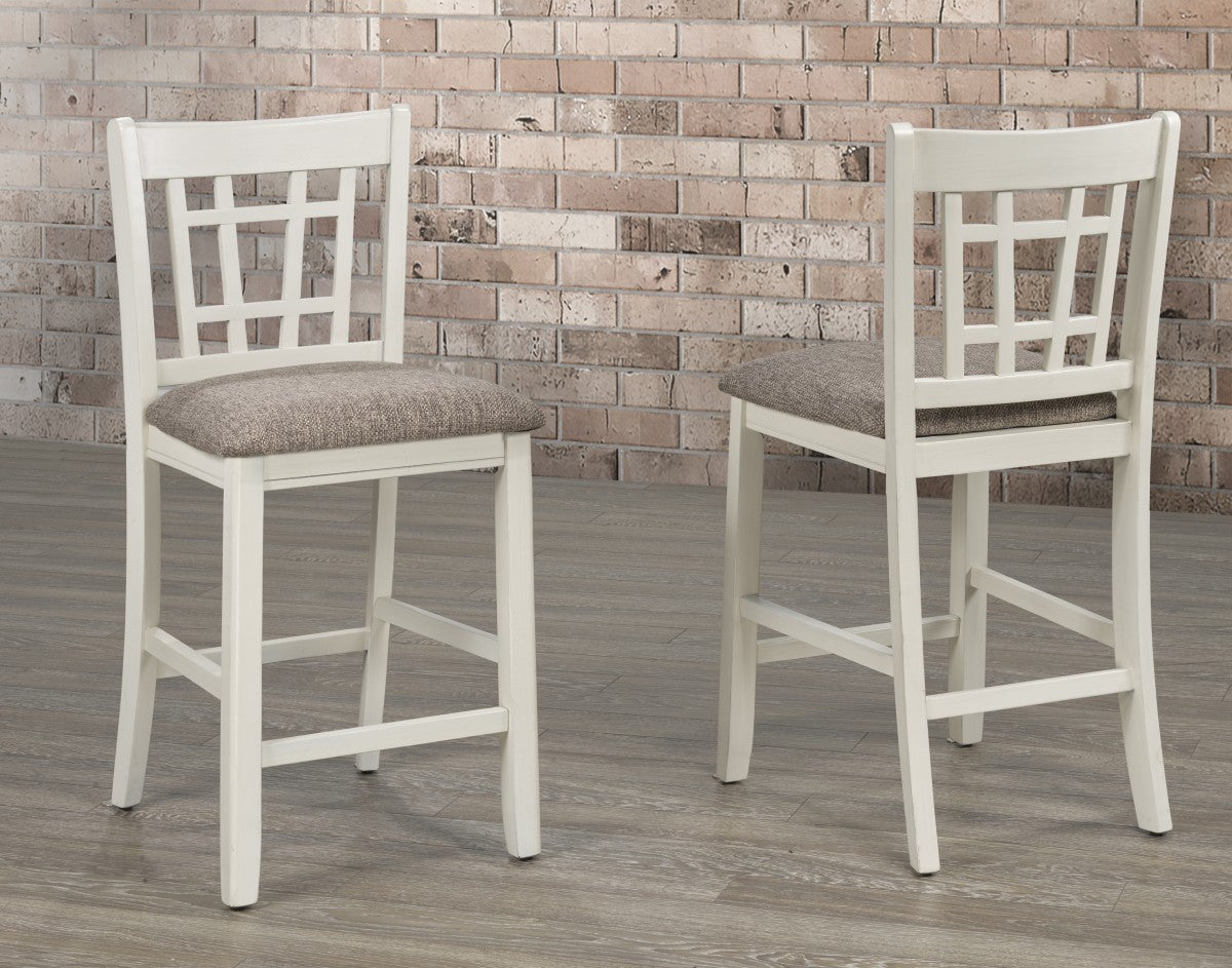 7-PIECE COUNTER SET - WHITE/OAK
