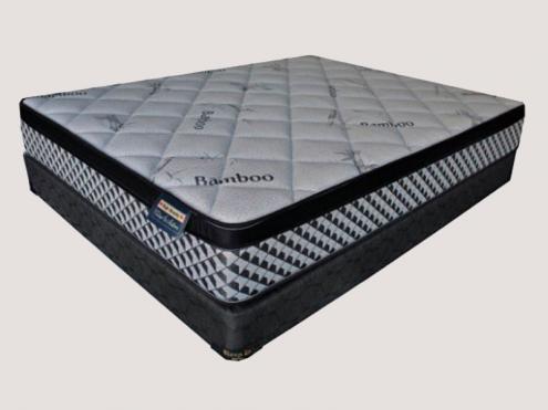Miami Bed With Storage Grey With Chiro firm Mattress
