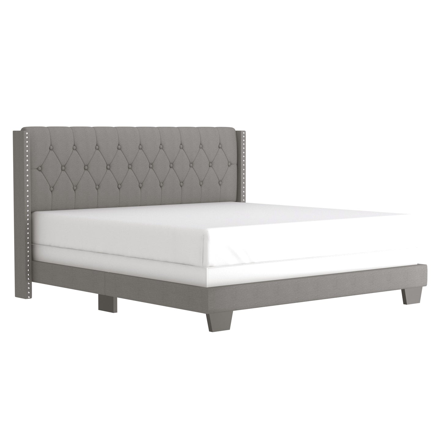 Gunner 78" King Bed in Light Grey
