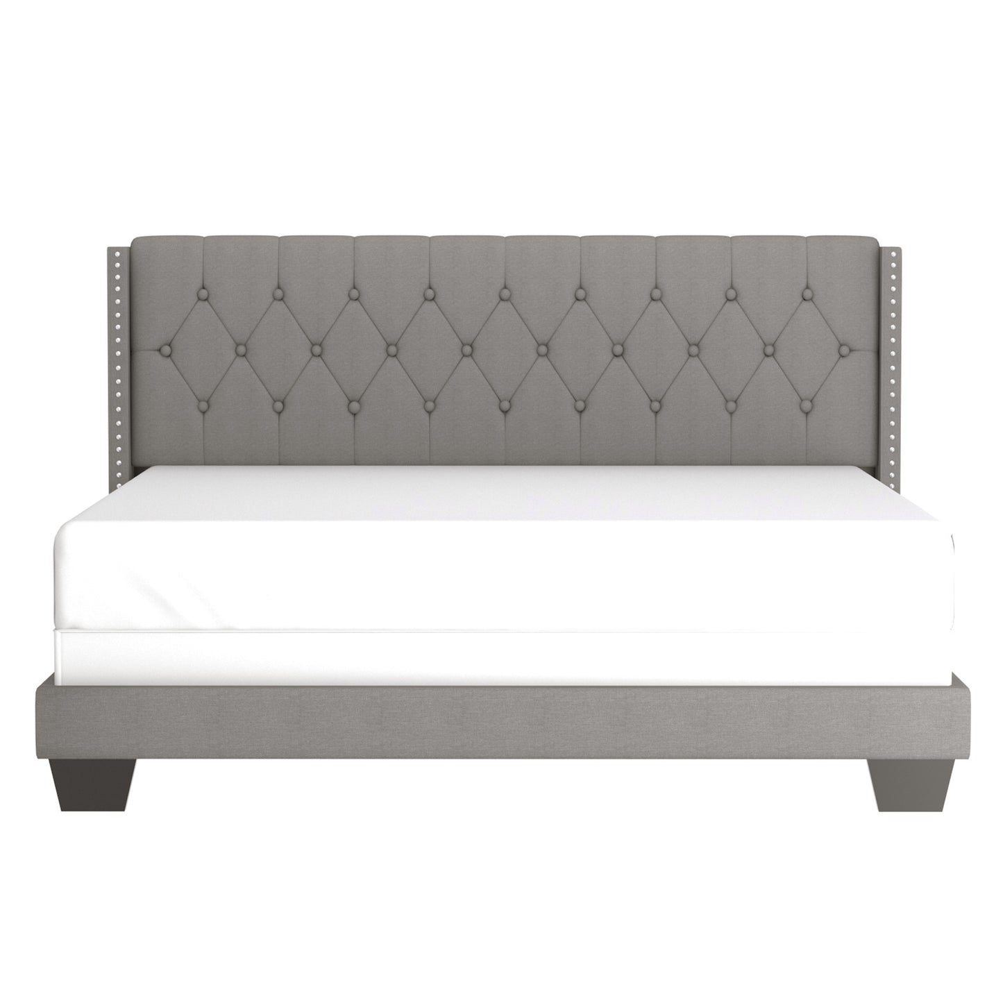Gunner 78" King Bed in Light Grey