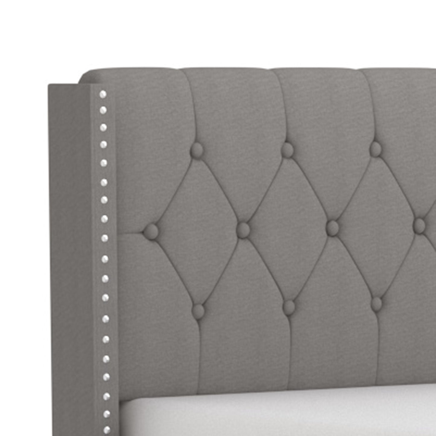 Gunner 78" King Bed in Light Grey