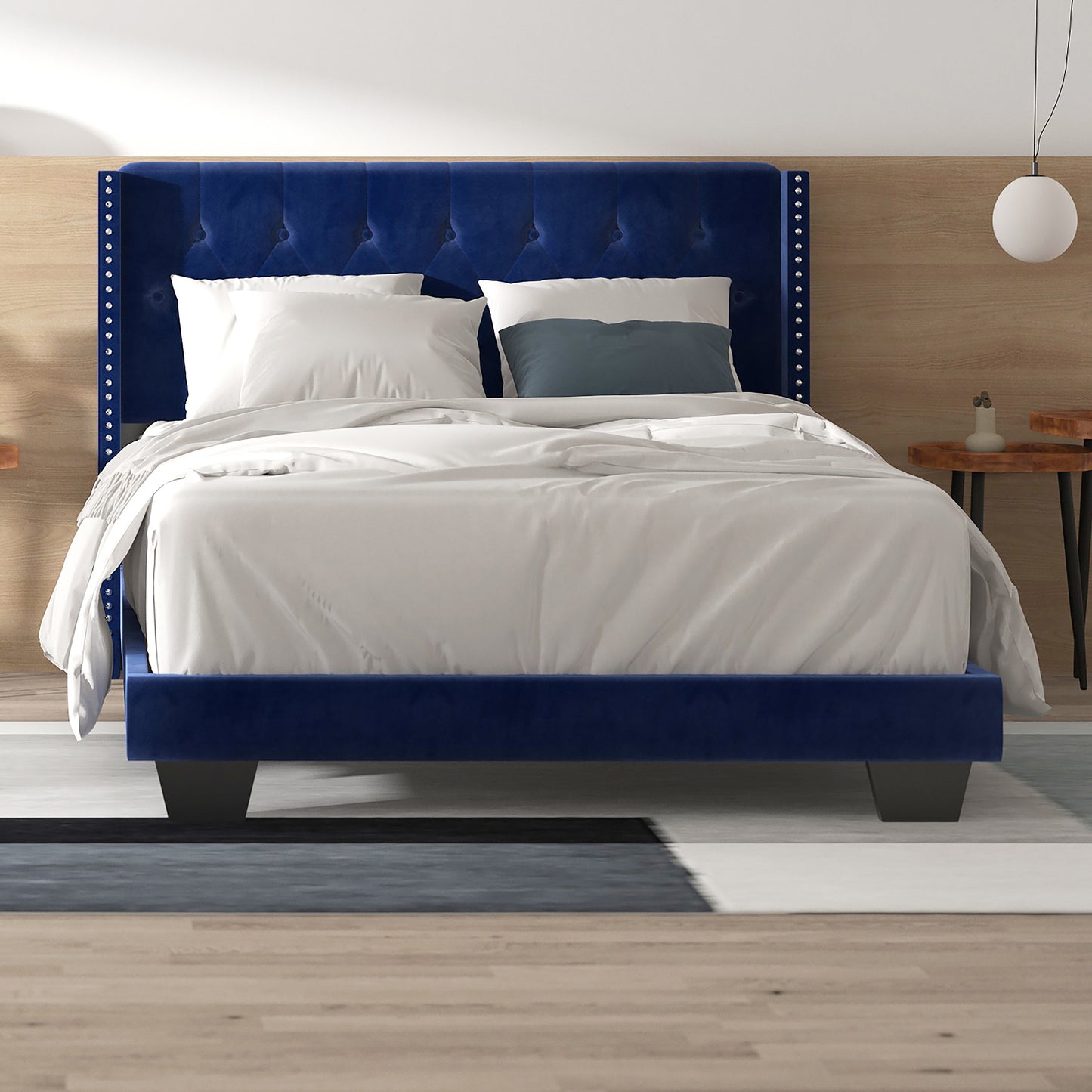 Gunner 60" Queen Bed in Blue