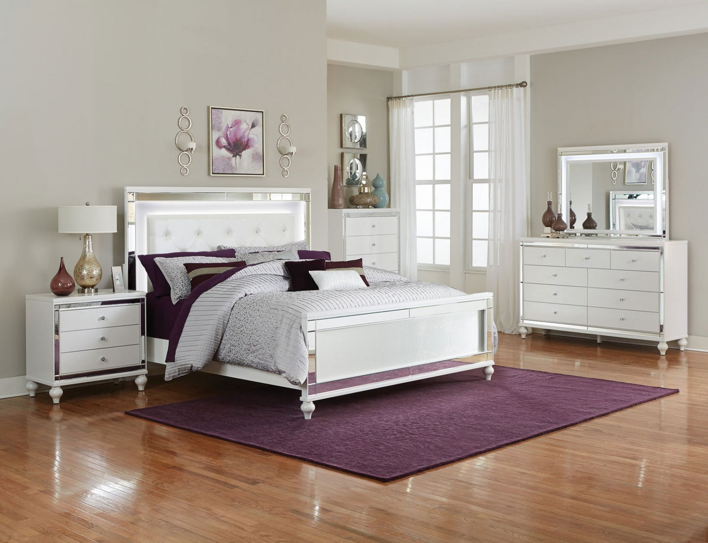 VALENTINO WHITE Bedroom Set