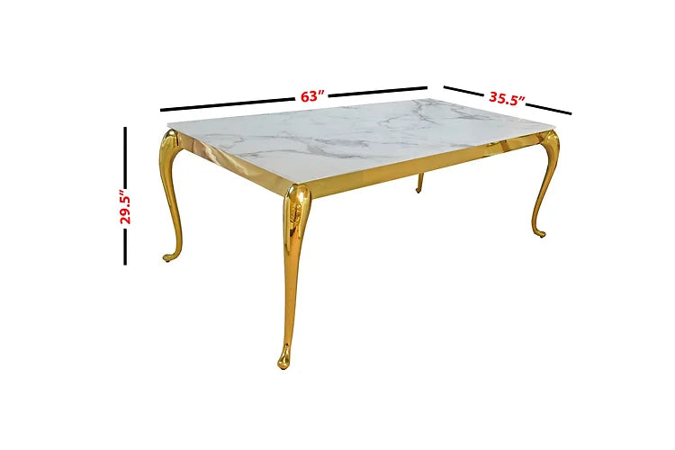 Soleil 63" Marble Dining Table