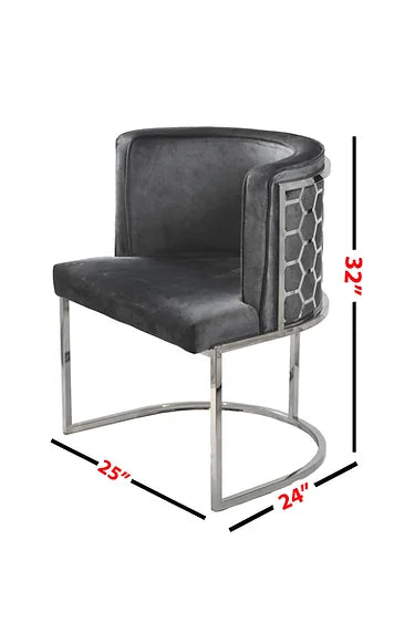 Honeycomb Dark Grey Dining Chair