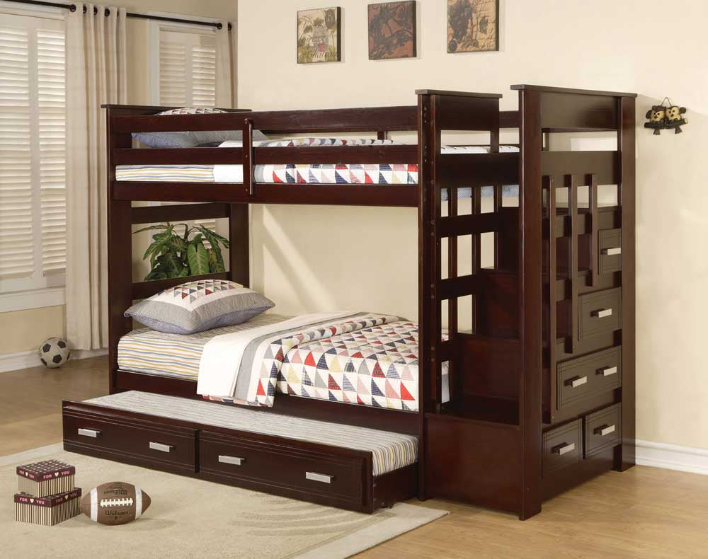 MIAN Single/Single Bunk Bed Espresso