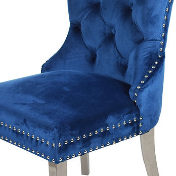 Munich Blue Velvet Dining Chair (Each)