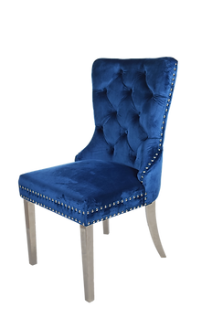 Munich Blue Velvet Dining Chair (Each)