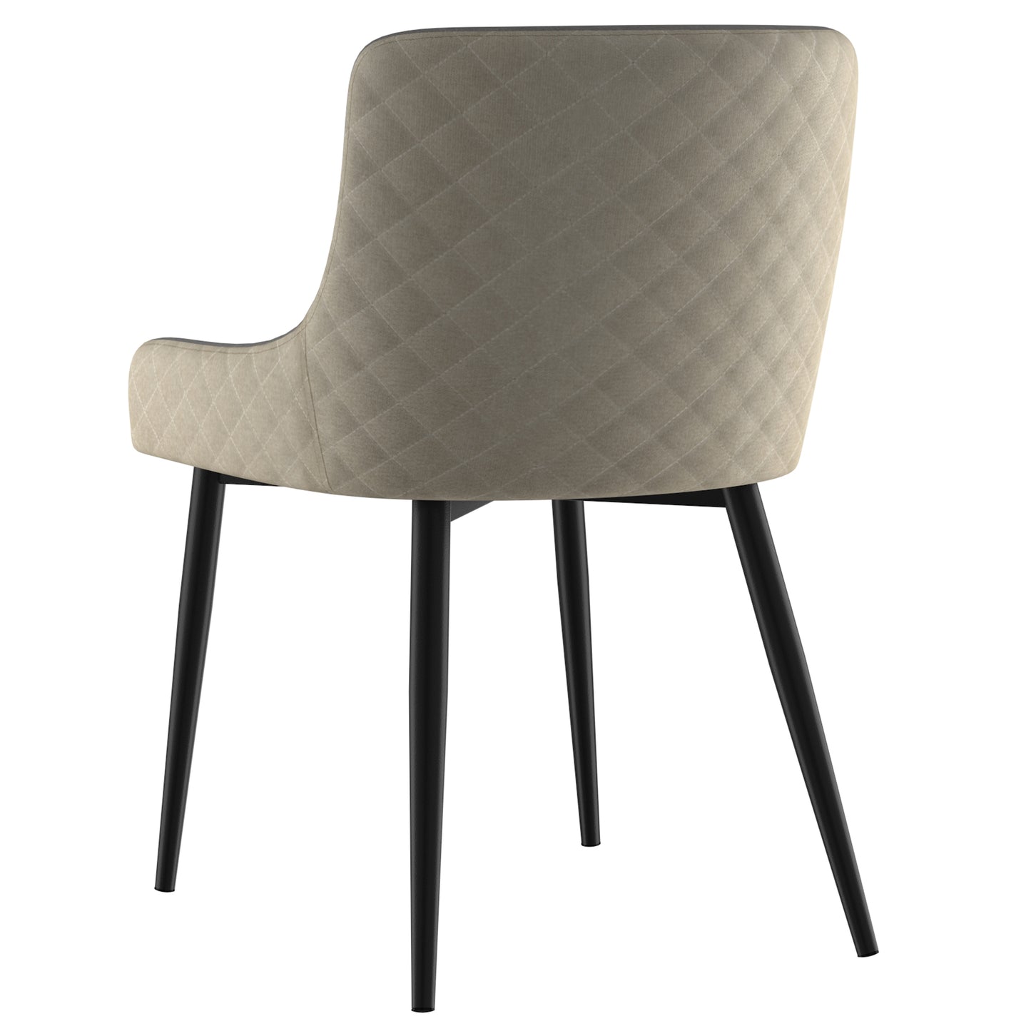 Bianca Side Chair in Beige and Black Leg (Each)