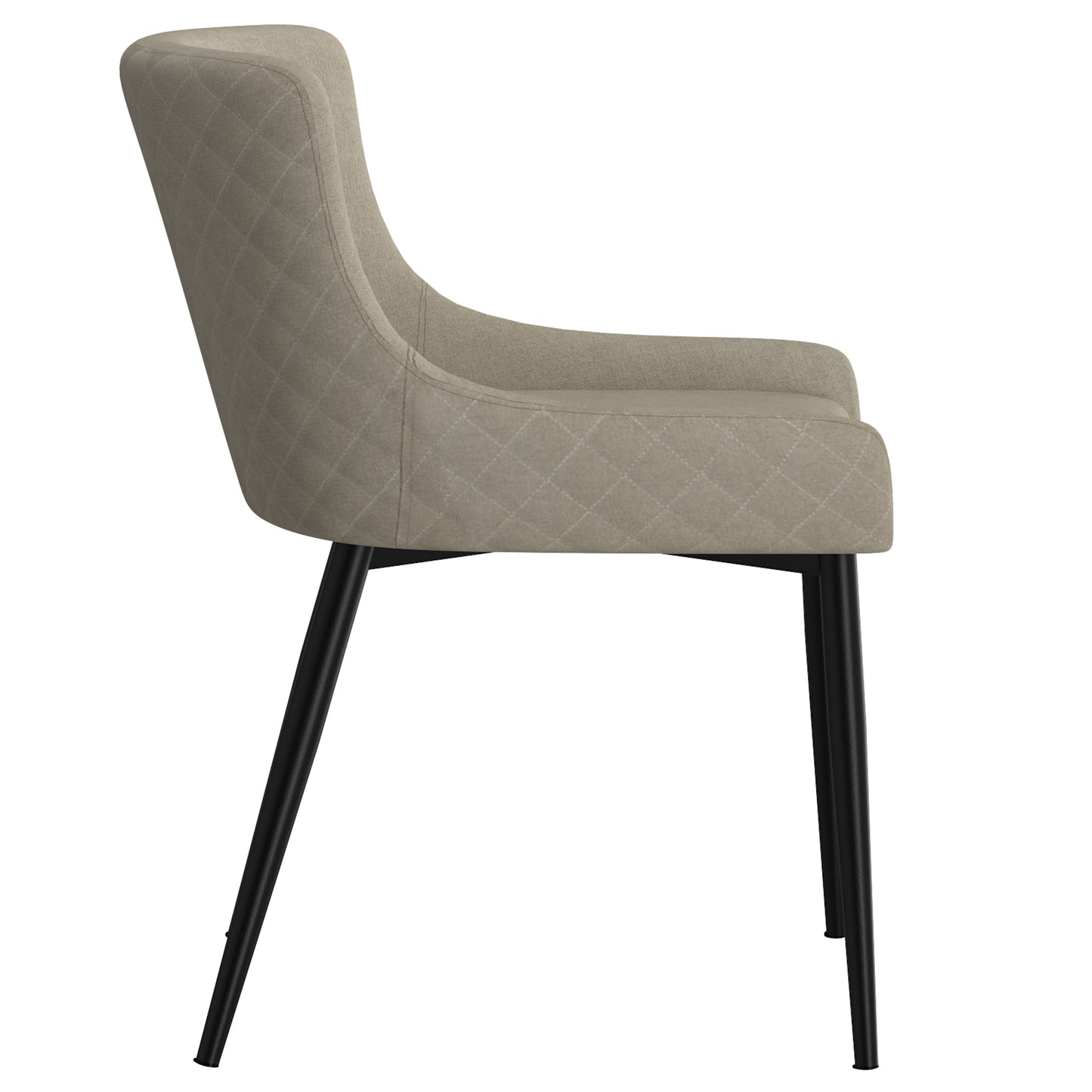 Bianca Side Chair in Beige and Black Leg (Each)