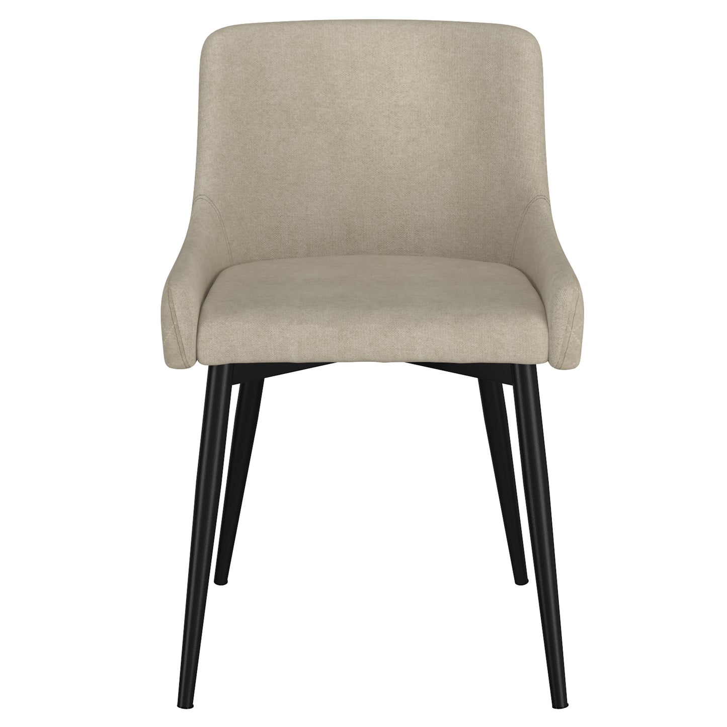 Bianca Side Chair in Beige and Black Leg (Each)