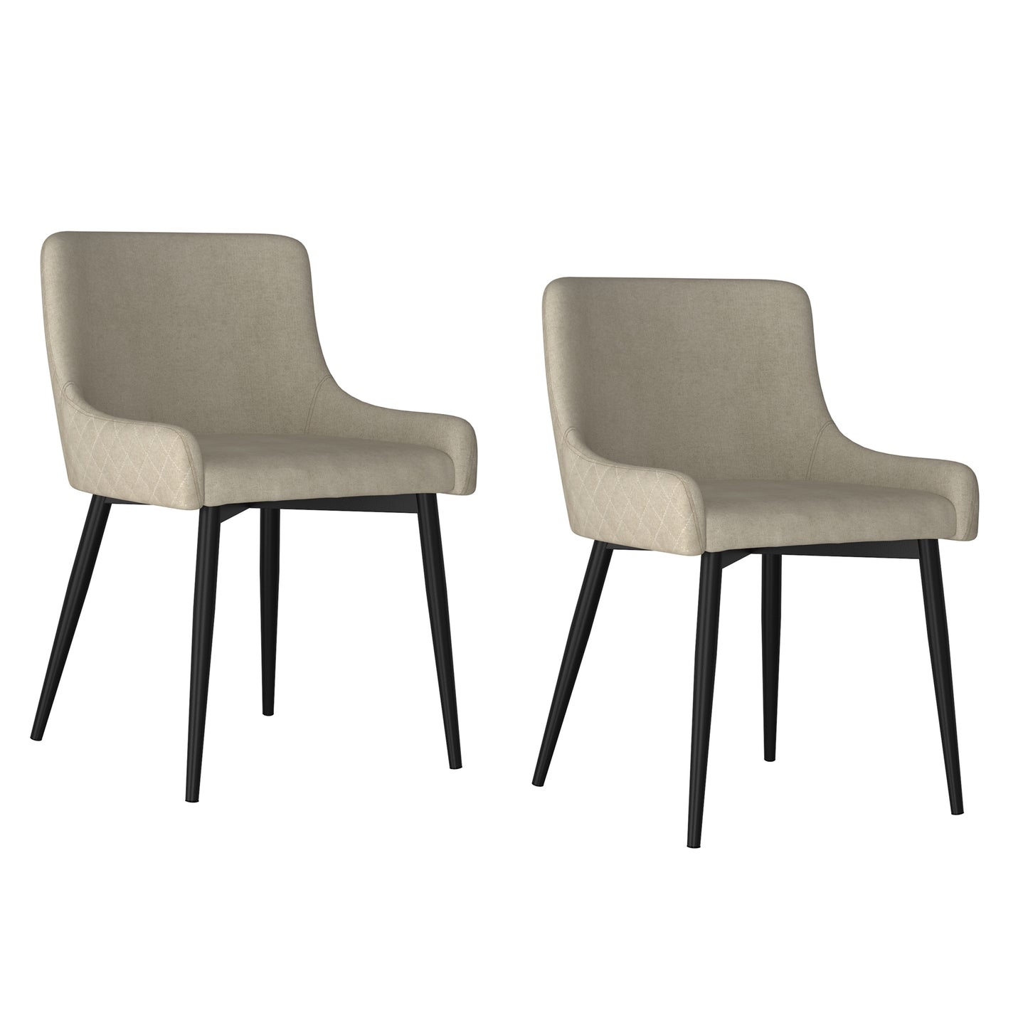 Bianca Side Chair in Beige and Black Leg (Each)