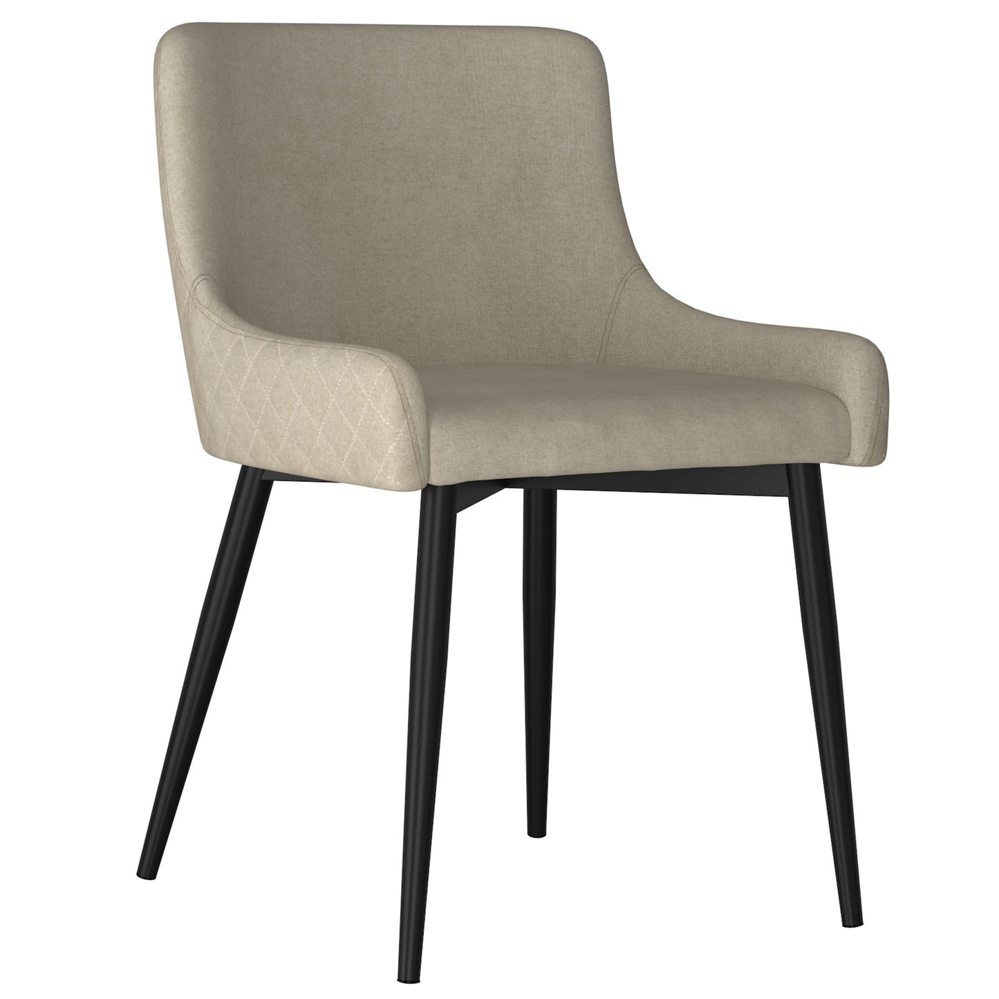 Bianca Side Chair in Beige and Black Leg (Each)
