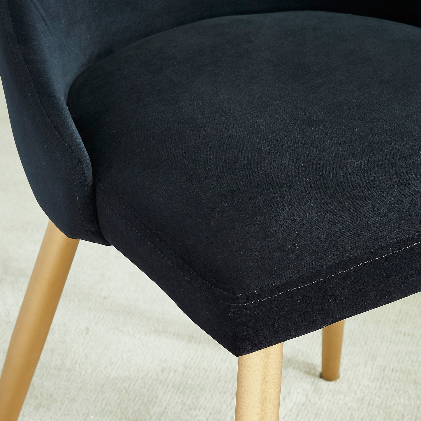 Carmilla Side Chair in Black and Aged Gold (Each)