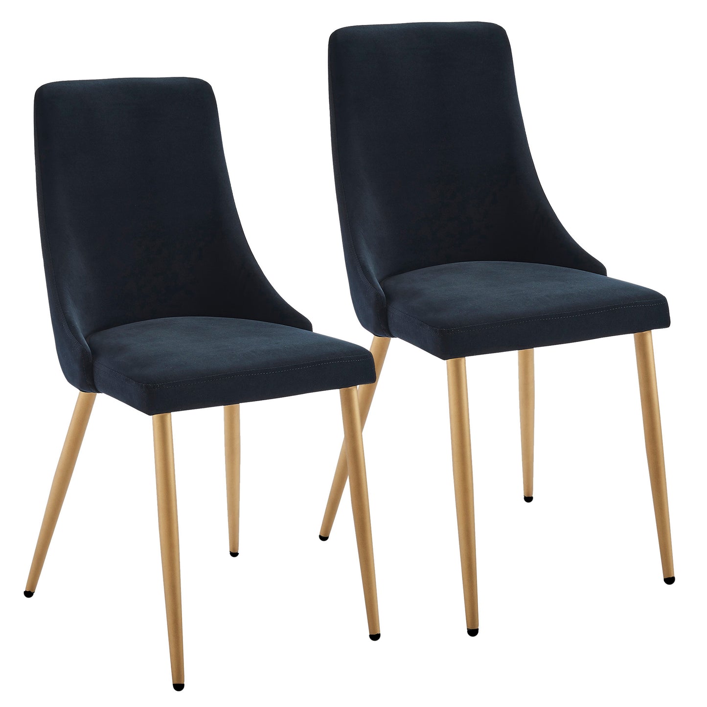 Carmilla Side Chair in Black and Aged Gold (Each)