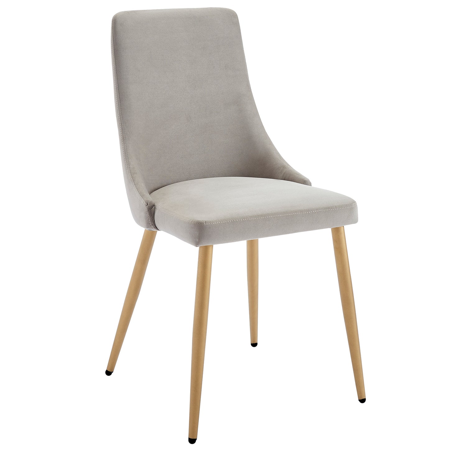 Carmilla Side Chair in Grey and Aged Gold (Each)