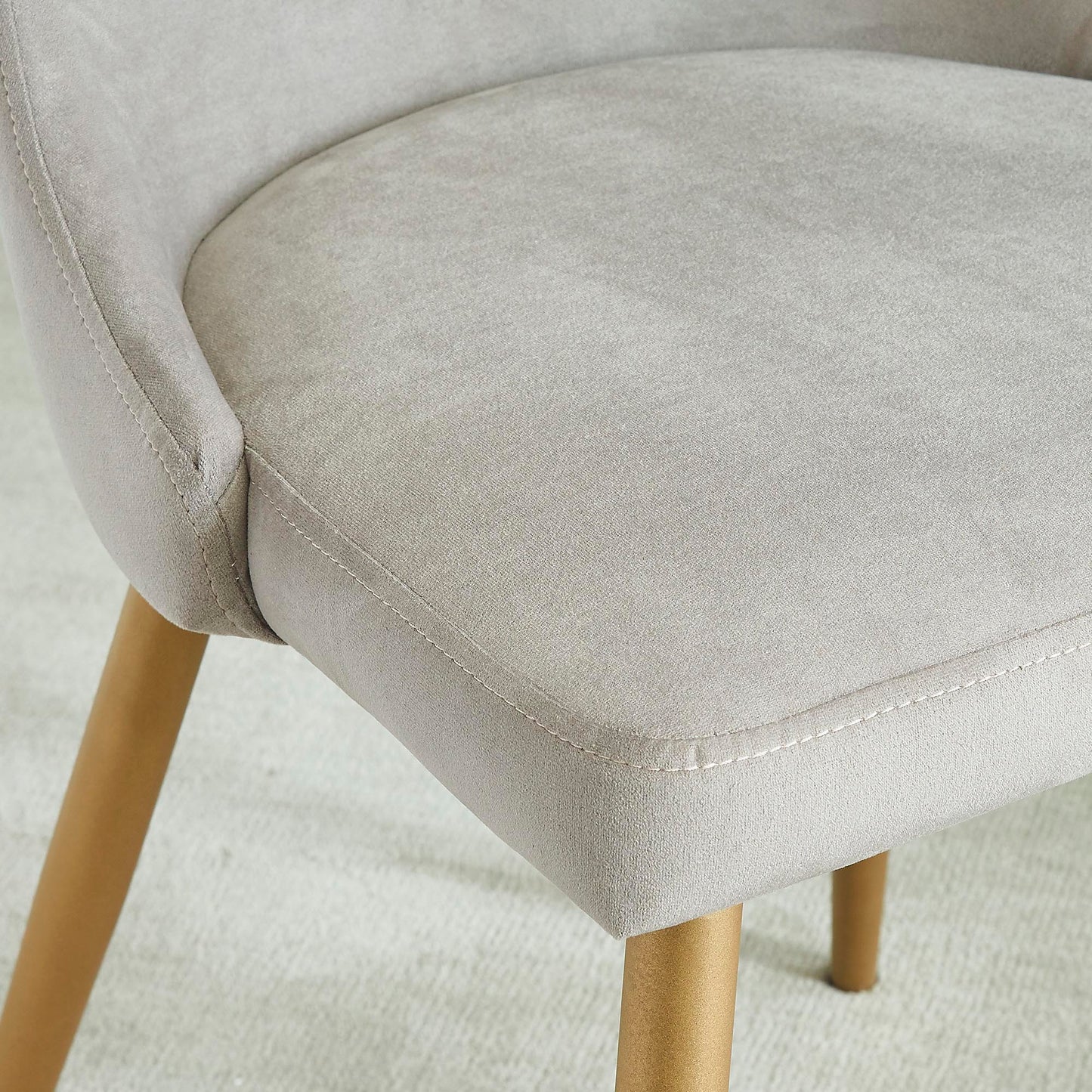 Carmilla Side Chair in Grey and Aged Gold (Each)
