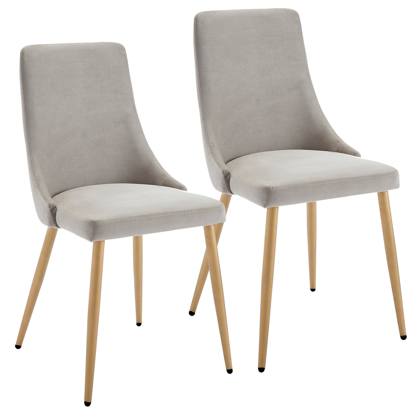 Carmilla Side Chair in Grey and Aged Gold (Each)