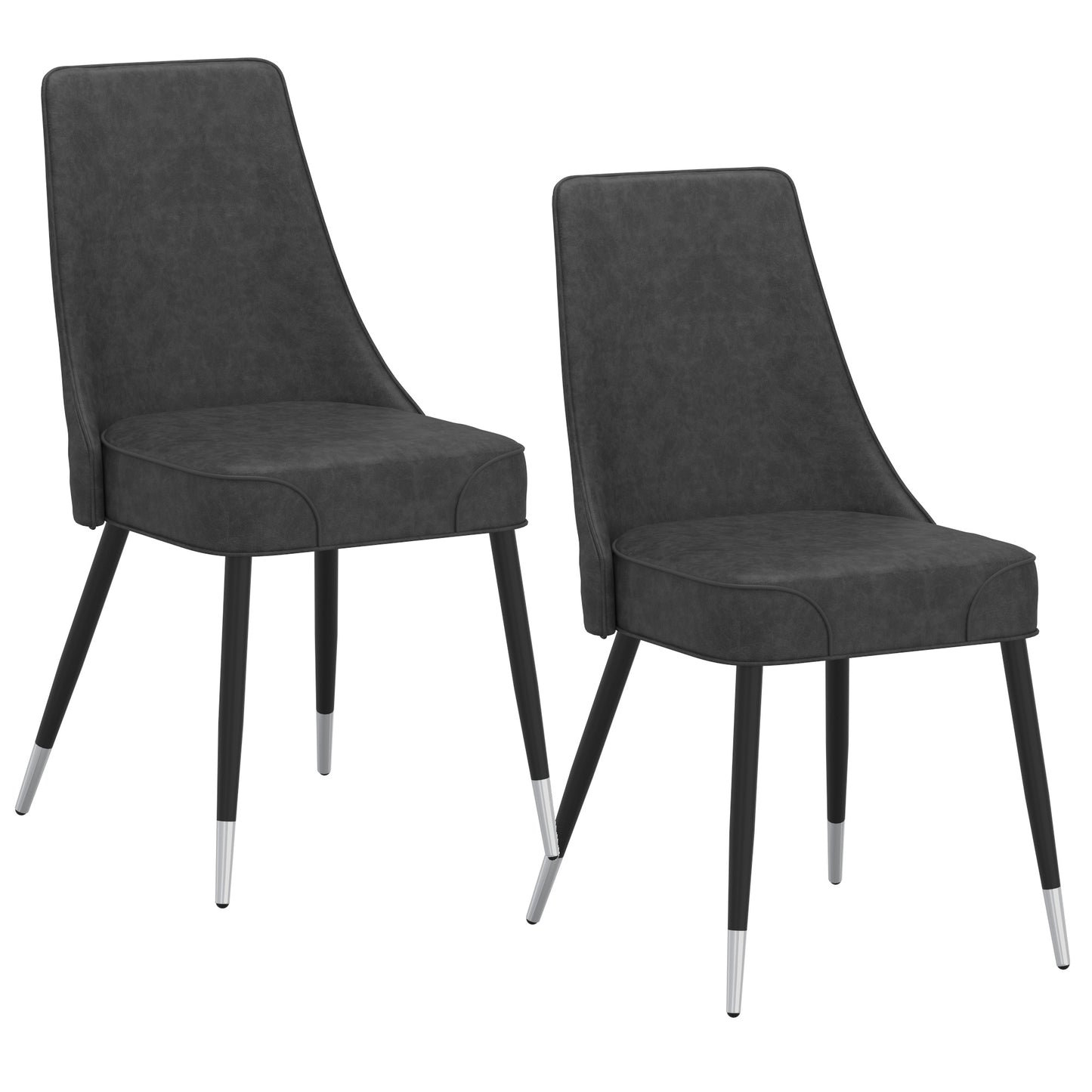 Silvano Side Chair in Vintage Grey and Black (Each)