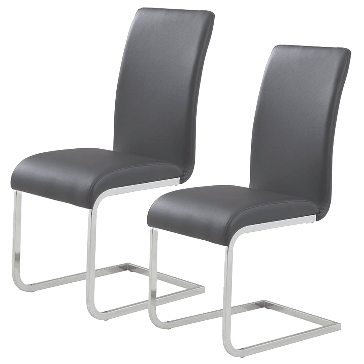 Maxim Side Chair in Grey and Chrome (Each)
