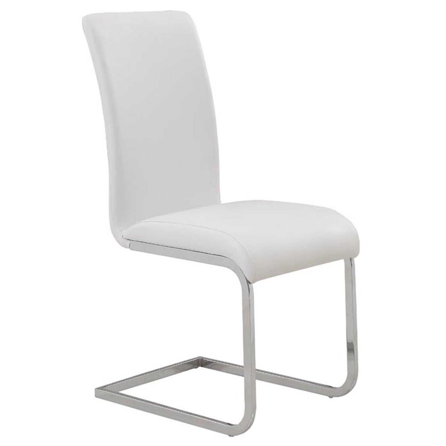 Maxim Side Chair in White and Chrome (Each)