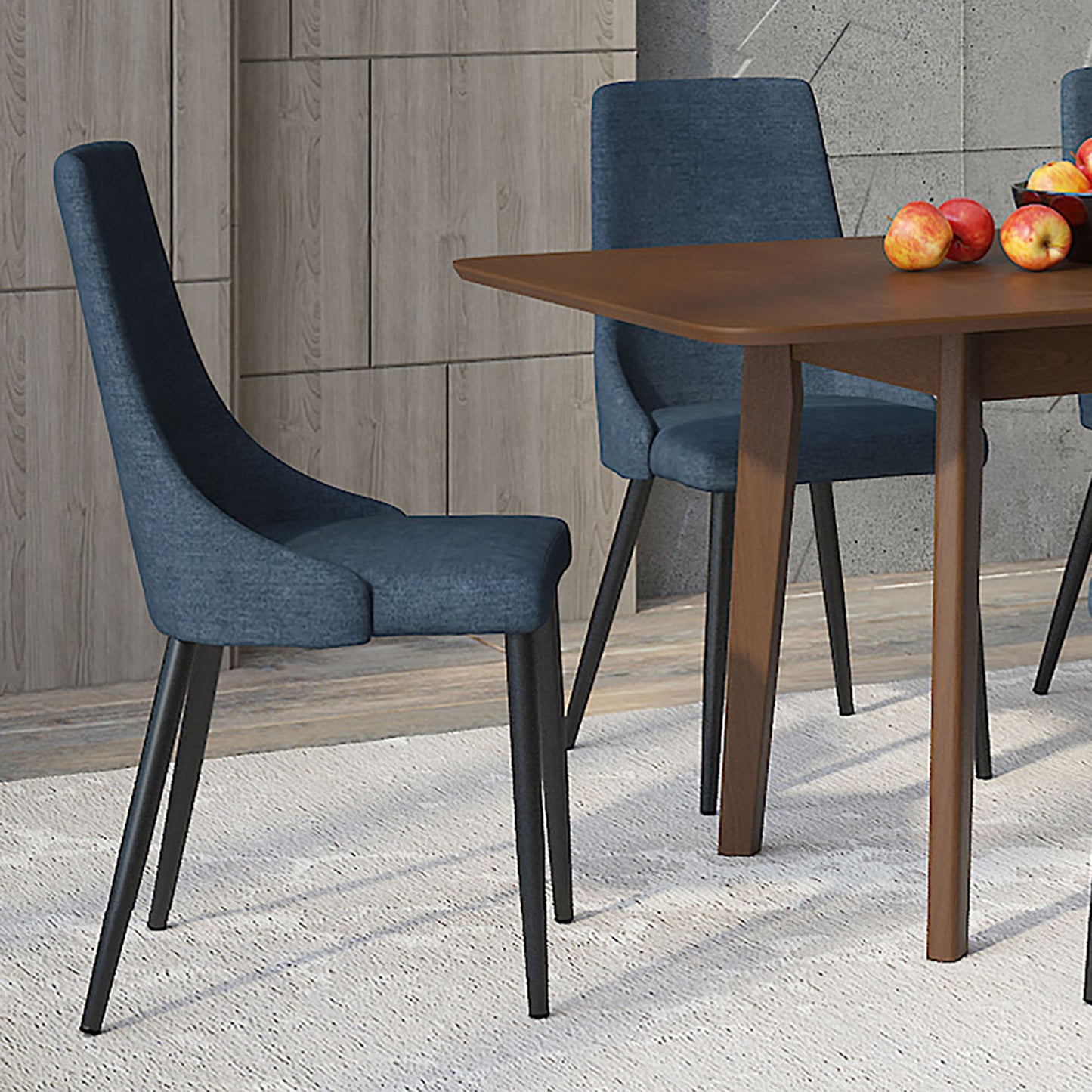 Venice Side Chair in Blue and Black (Each)