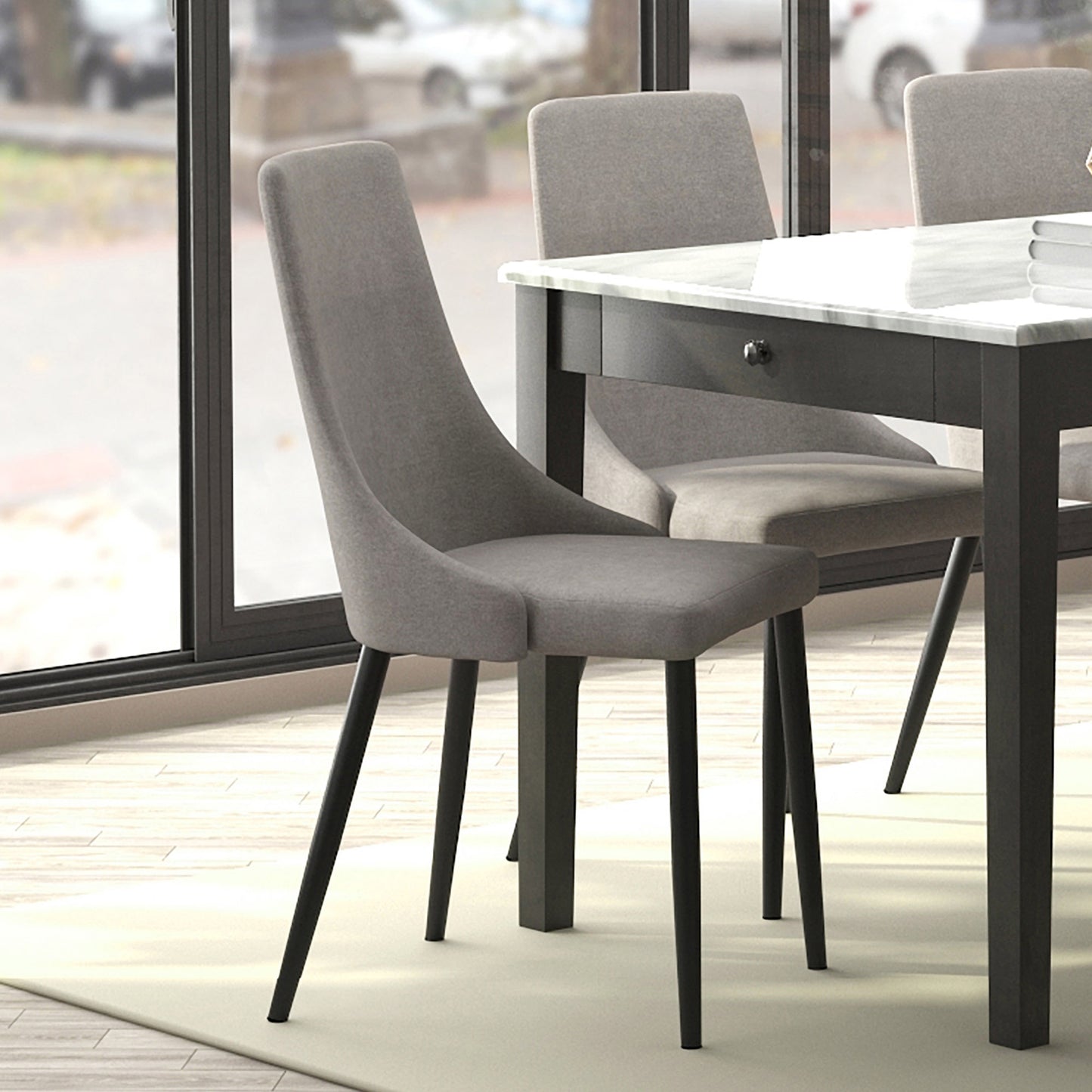 Venice Side Chair in Grey and Black (Each)