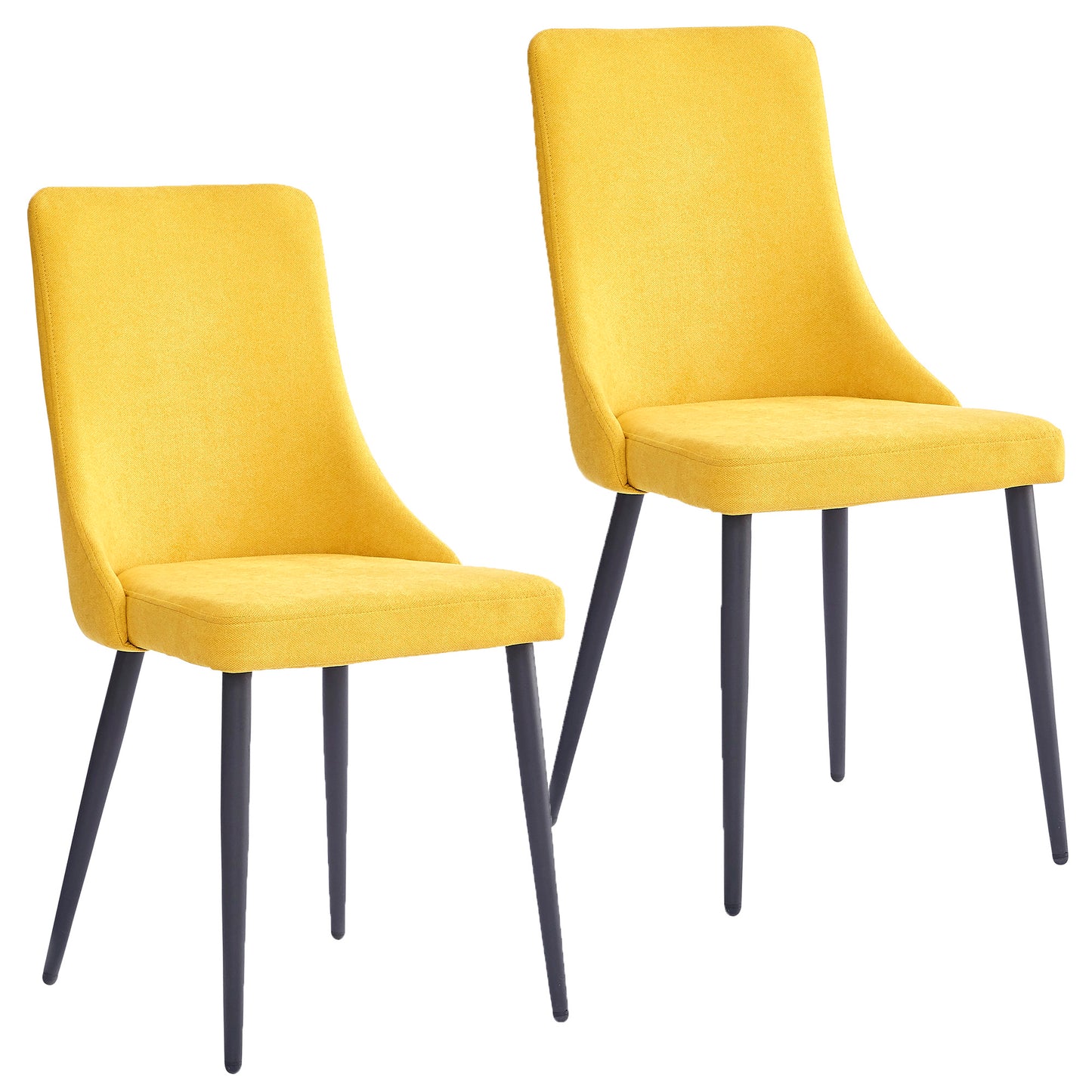 Venice Side Chair in Mustard and Black (Each)