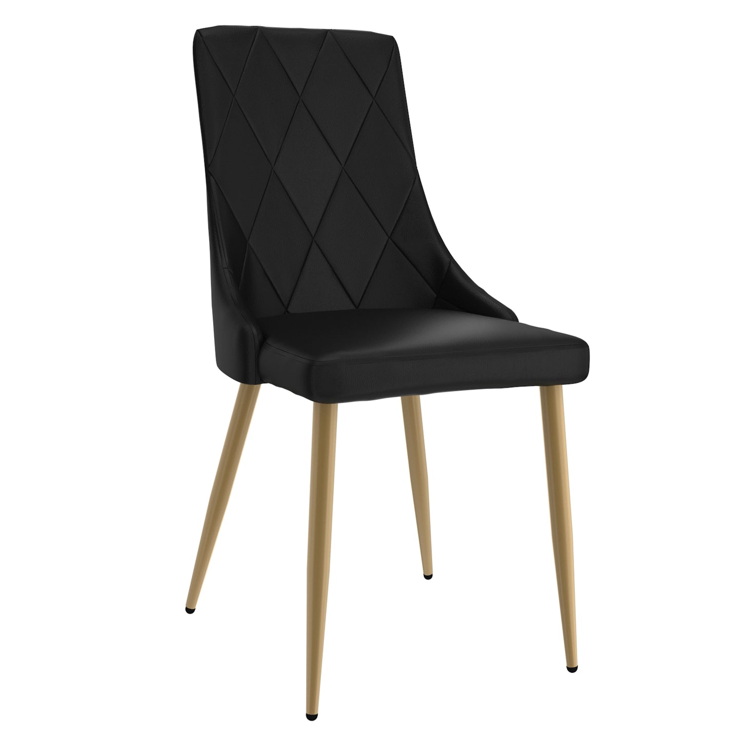 Antoine Side Chair in Black and Aged Gold (Each)