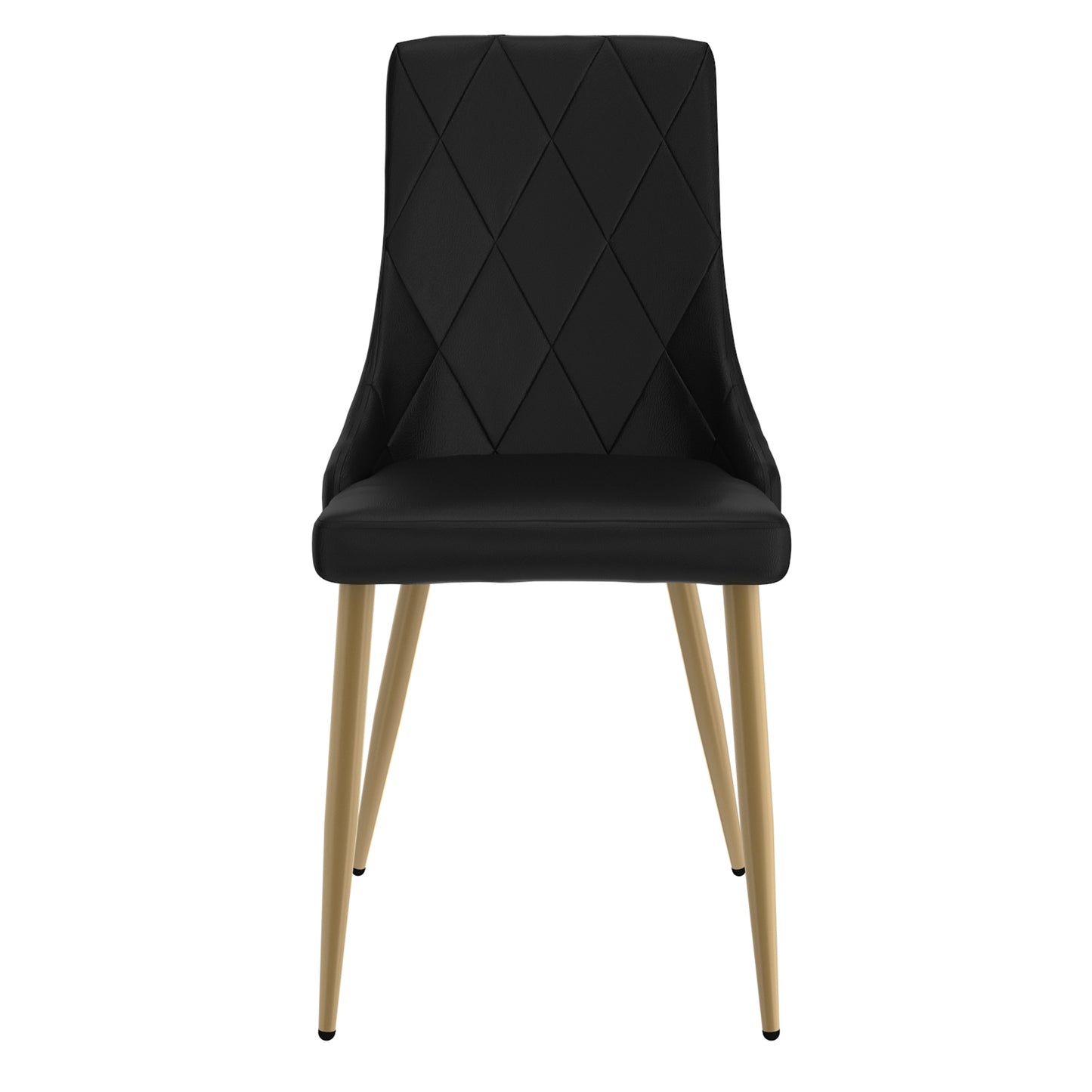 Antoine Side Chair in Black and Aged Gold (Each)