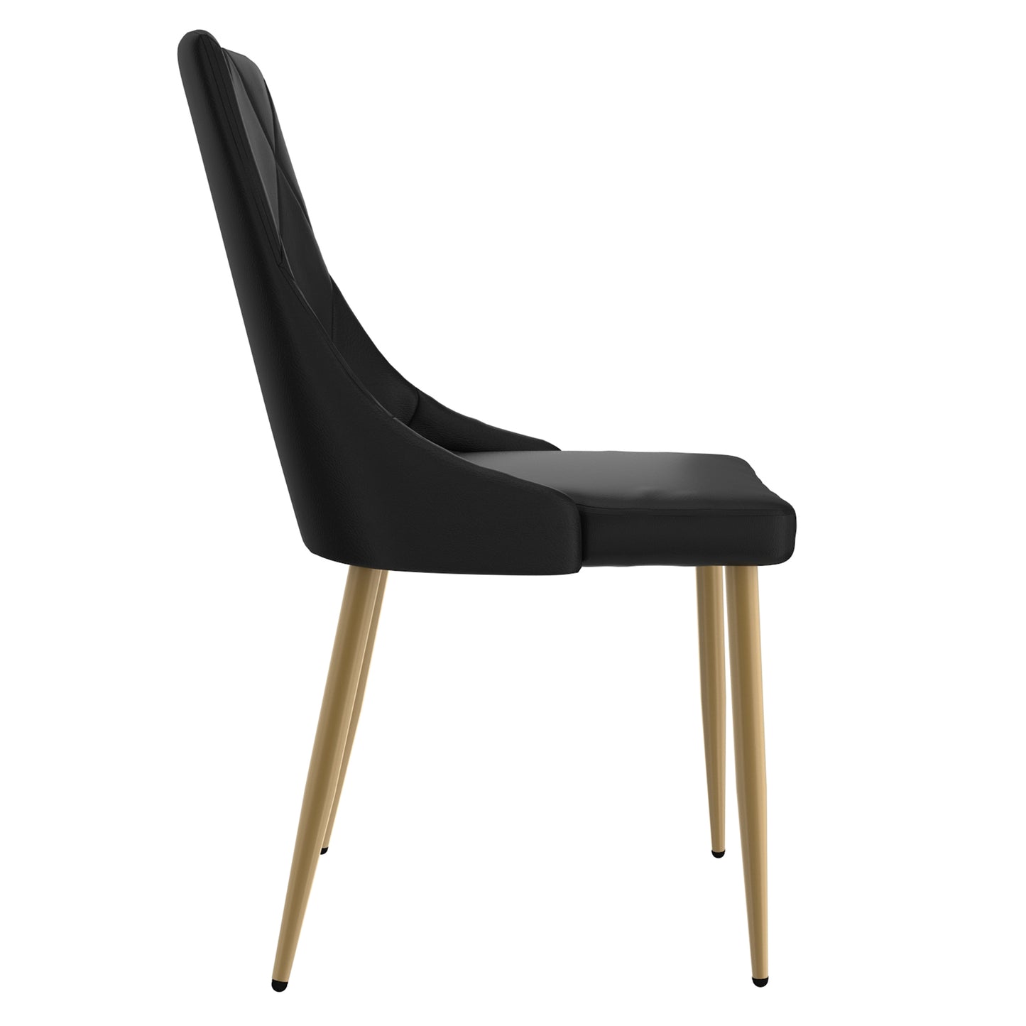 Antoine Side Chair in Black and Aged Gold (Each)