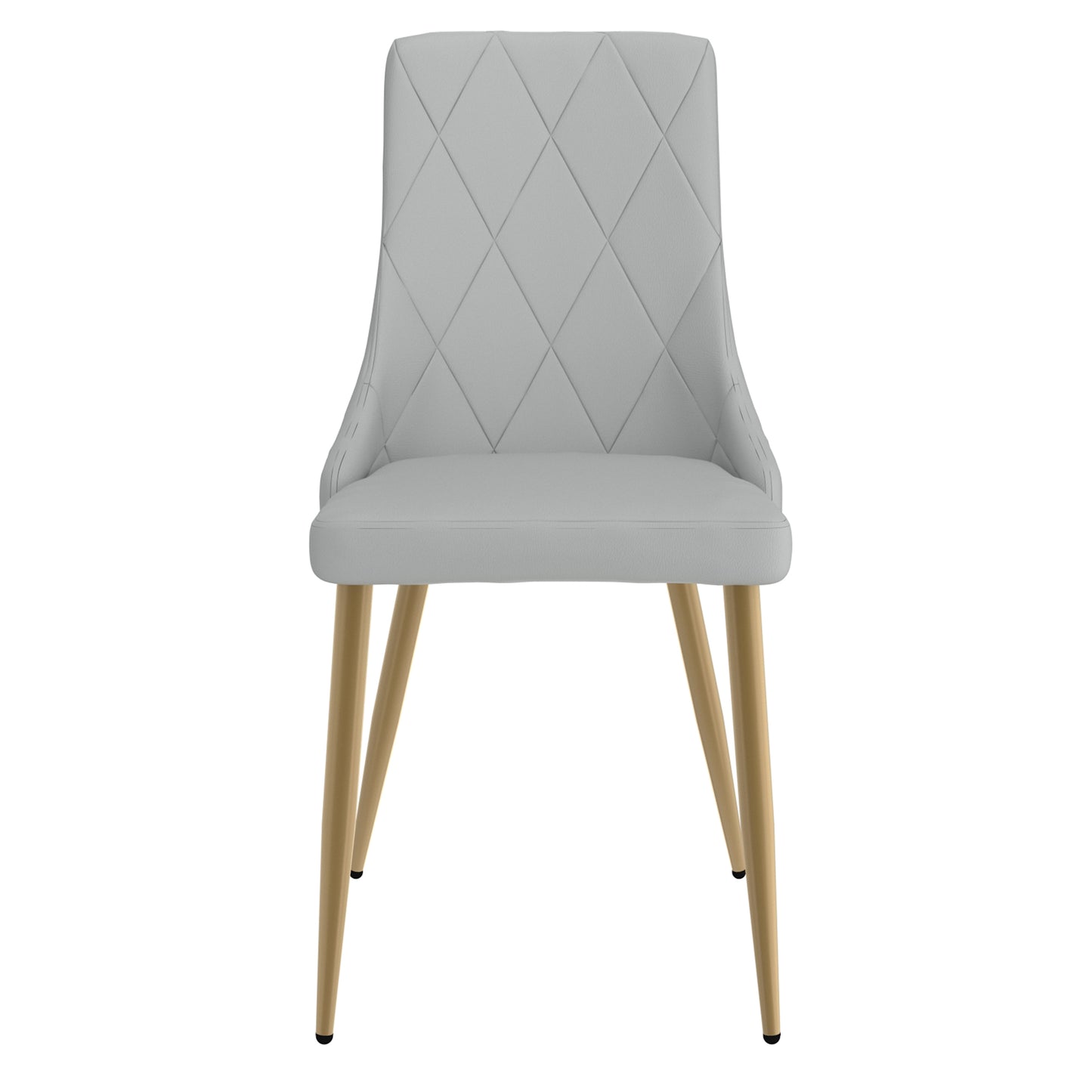 Antoine Side Chair in Light Grey and Aged Gold (Each)